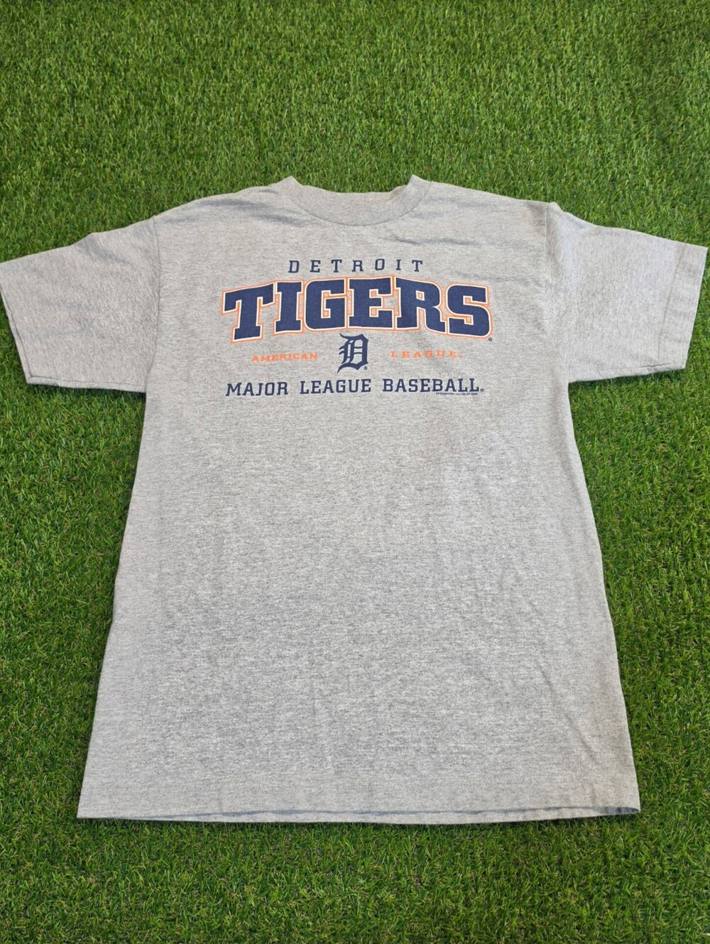 Detroit Tigers MLB 2006 Vintage Gray Cotton Blend T-Shirt, M